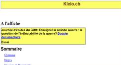 Desktop Screenshot of kleio.ch